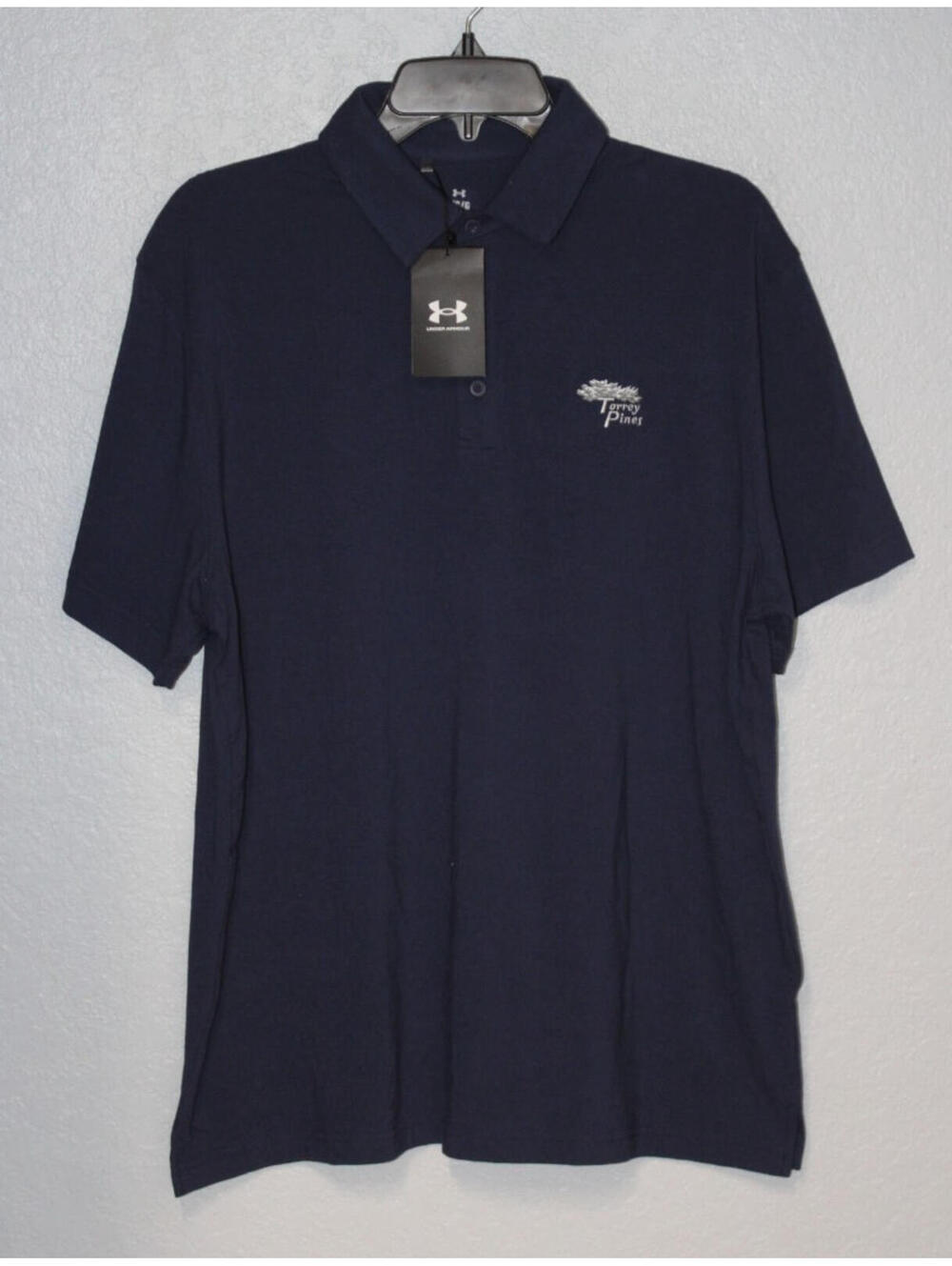 NEW Under Armour x Torrey Pines Icon Performance Stretch Polo Shirt Men LARGE